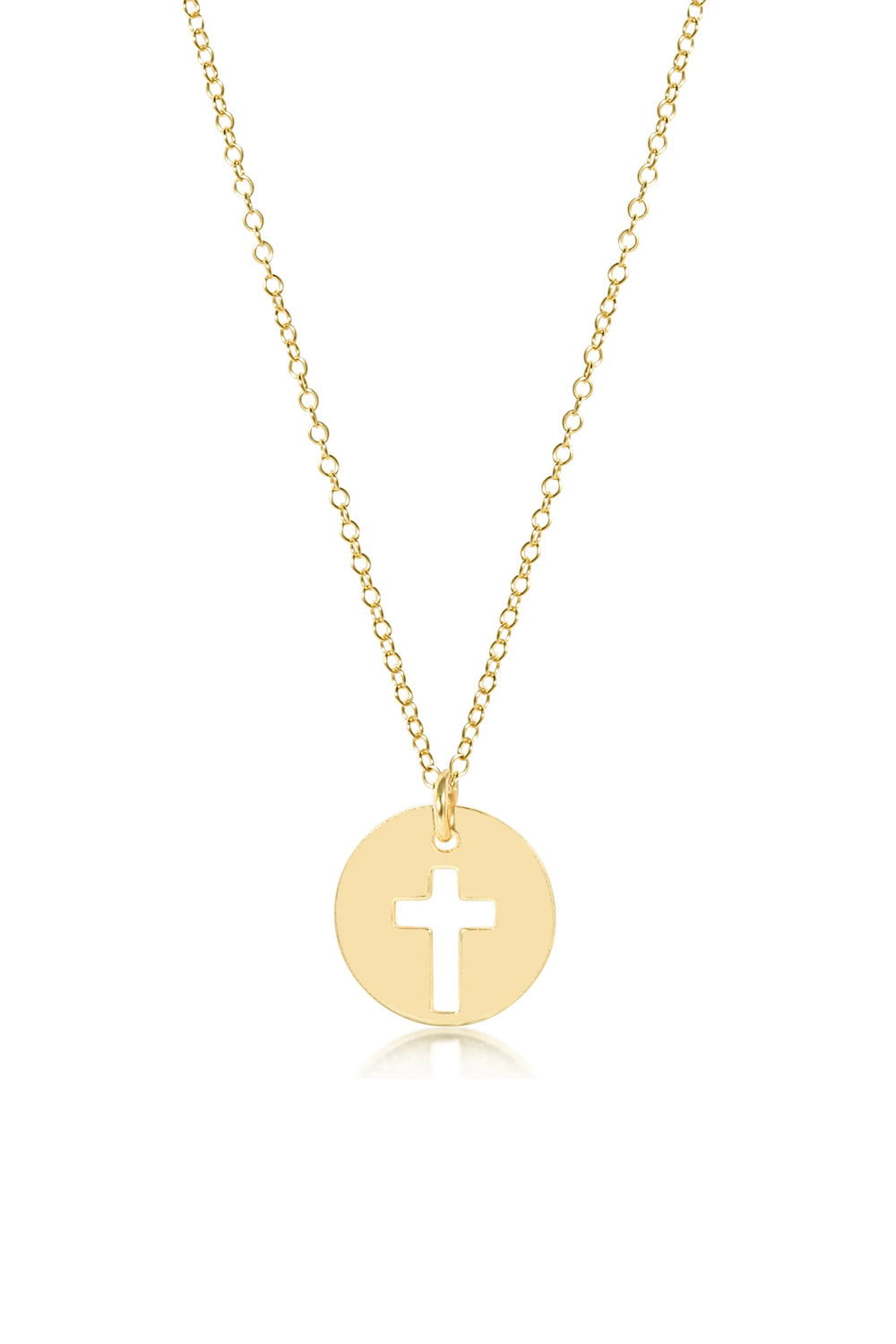 enewton: 16" Blessed Gold Disc Necklace | Makk Fashions