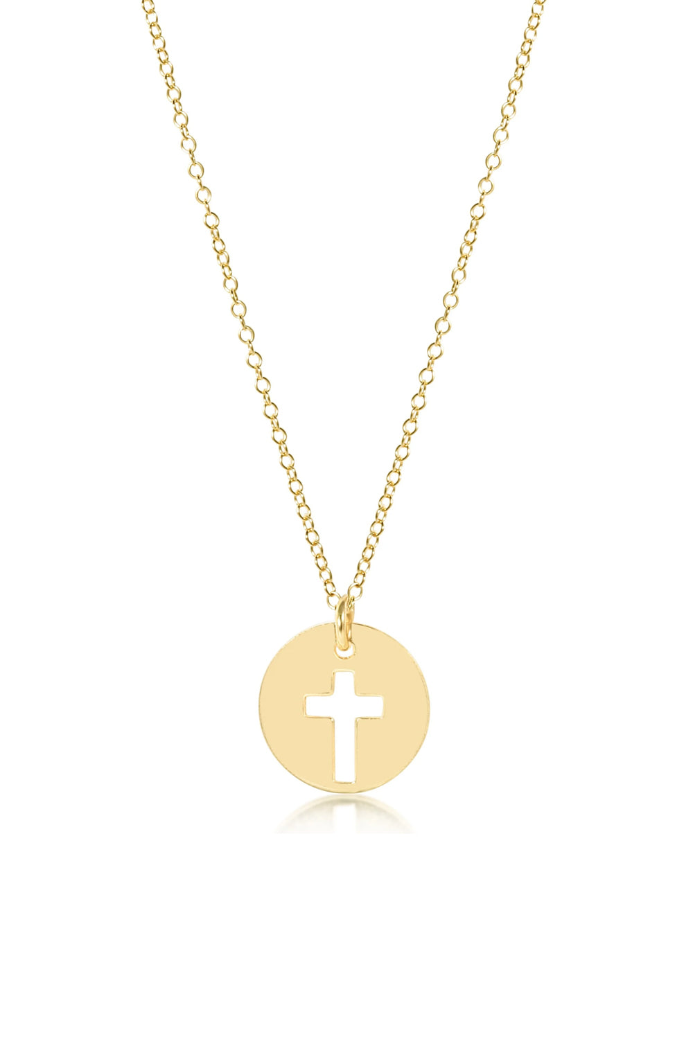 enewton: 16" Blessed Gold Disc Necklace | Makk Fashions