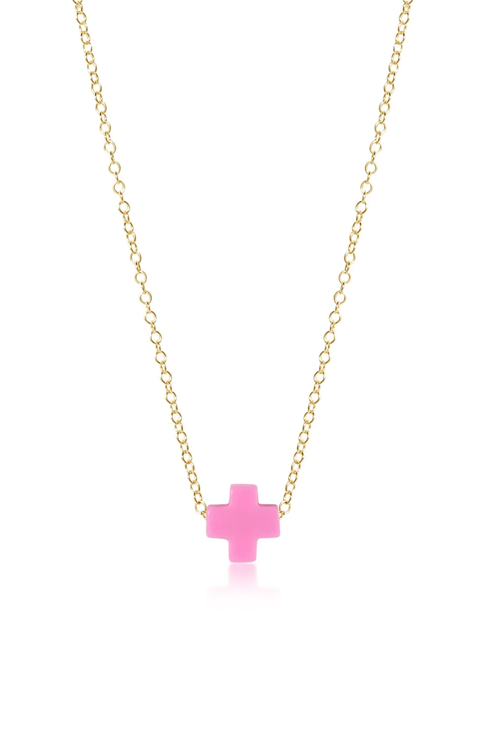 enewton: 16" Signature Cross Necklace - Bright Pink | Makk Fashions