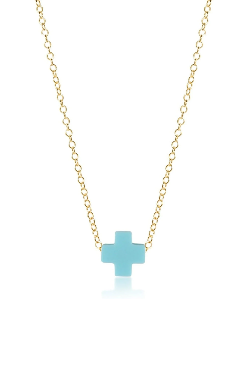enewton: 16" Signature Cross Necklace - Turquoise | Makk Fashions