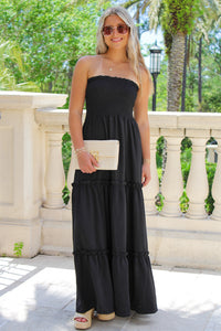 Summer Feelings Tube Top Maxi Dress - Black