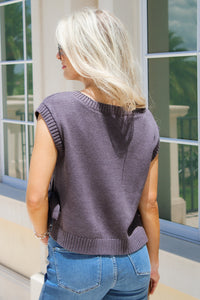 Moment Of Truth Sweater Vest - Charcoal