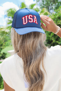 Z Supply: USA Applique Trucker Hat - Yacht Blue