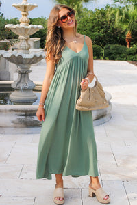 Breezy Summers Baby Doll Midi Dress - Spruce