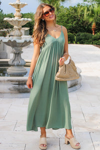 Breezy Summers Baby Doll Midi Dress - Spruce