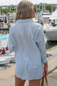 Z Supply: The Perfect Linen Top - Salt Water