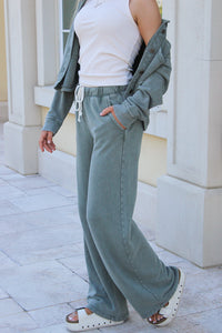 Z Supply: Hunter Knit Denim Pant - Hunter Green