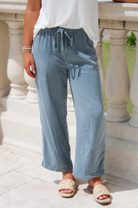 Day Trip Wide Leg Carpi Pants - Vintage Blue