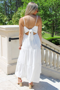 My Summer Love Tiered Midi Dress - White