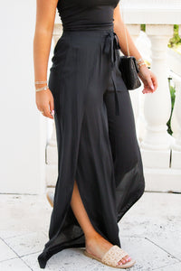 Resort Bound Wrap Pants - Black