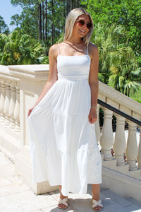 My Summer Love Tiered Midi Dress - White