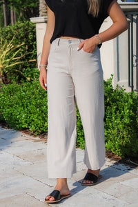 Dear John: Audrey Wide Leg Pants - Stone