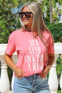 Z Supply: Sun & Sand Boyfriend Tee - Sunset Pink