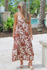 Day In Paradise Tiered Maxi Dress - Coco