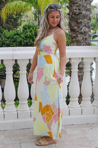 Z Supply: Aura Riviera Midi Dress - Mellow Yellow