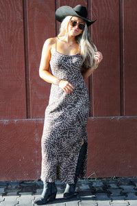 Z Supply: Cielo Leopard Midi Dress - Desert Tan