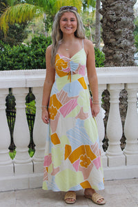 Z Supply: Aura Riviera Midi Dress - Mellow Yellow