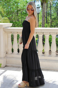 Summer Feelings Tube Top Maxi Dress - Black