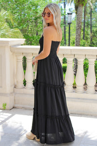 Summer Feelings Tube Top Maxi Dress - Black