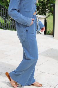 Z Supply: Hunter Knit Denim Pant - Vintage Indigo