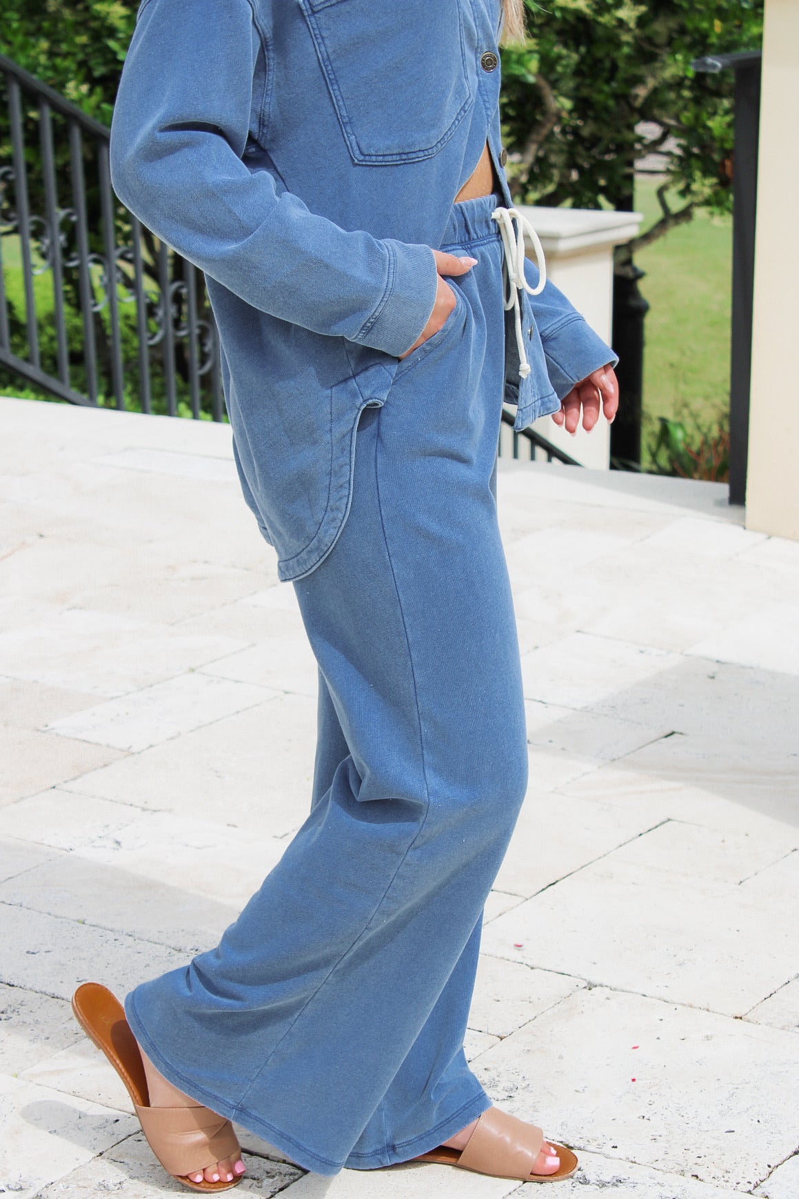 Z Supply: Hunter Knit Denim Pant - Vintage Indigo
