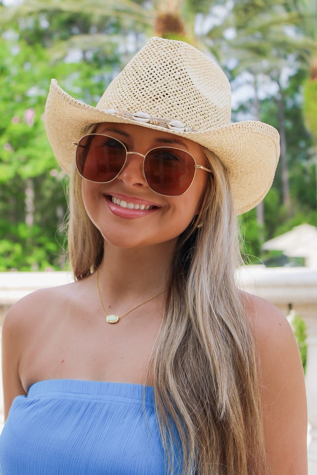 Coastal Beach Babe Cowrie Shell Hat - Ivory