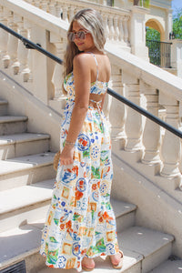 All In Fun Cut Out Maxi Dress - Multi