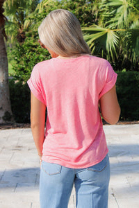 Feeling Easy Days Hacci Slub Top - Sea Coral