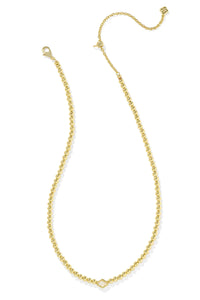 Kendra Scott: Abbie Gold Beaded Necklace - Natural Mother-of-Pearl | Makk Fashions