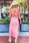 Always Your Sweetheart Cut Out Midi Dress - Pink | Makk Fashions