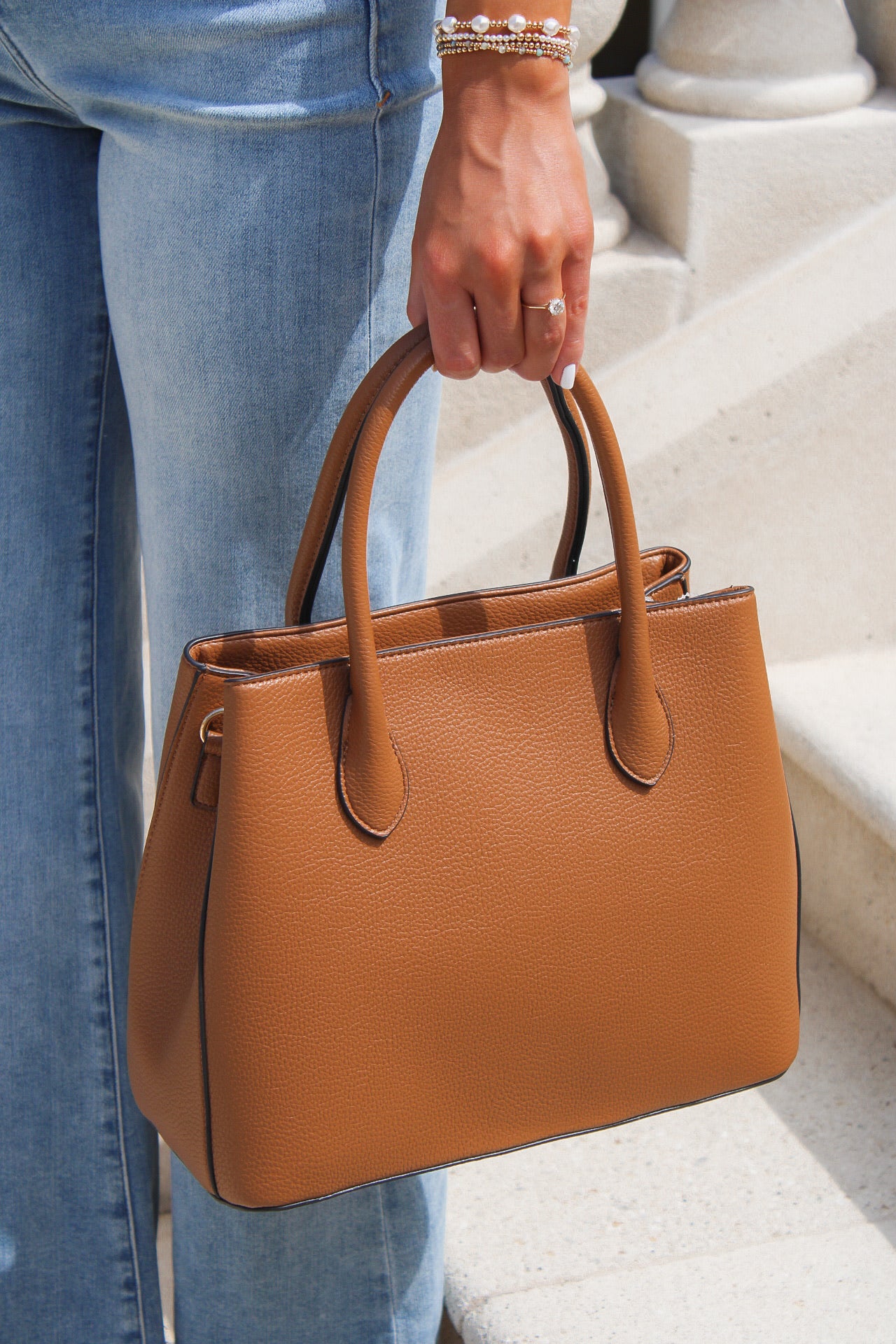 The Theresa Classic Crossbody Bag - Taupe