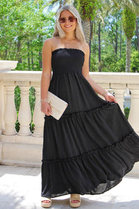 Summer Feelings Tube Top Maxi Dress - Black