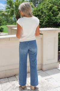 Dear John: Fiona High Rise Wide Leg Jeans - Creekside