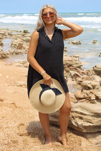 Z Supply: New Light Gauze Mini Dress - Black