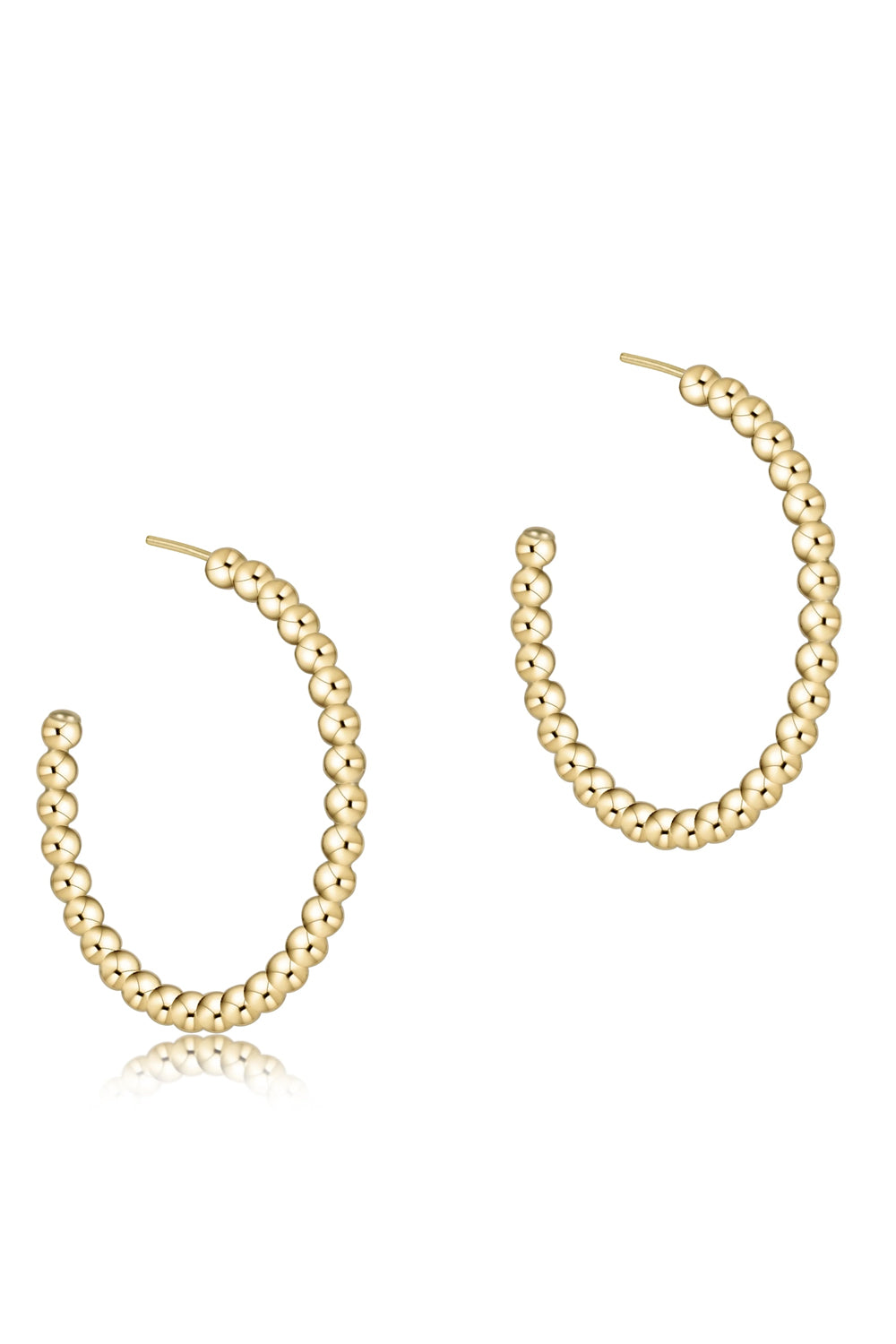 enewton: Beaded Classic 1.25" Post Hoop 3mm | Makk Fashions