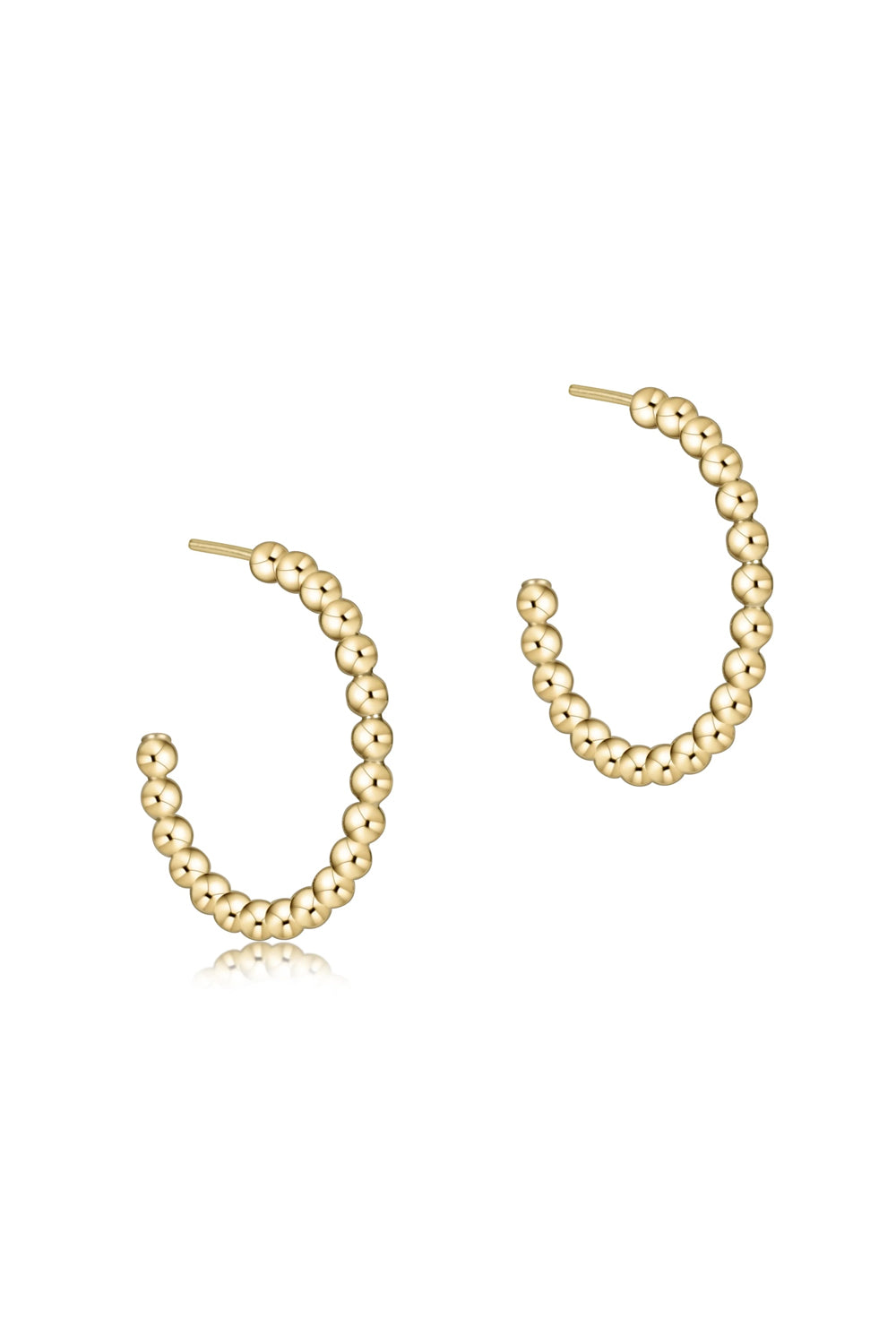 enewton: Beaded Classic 1" Post Hoop 2mm | Makk Fashions