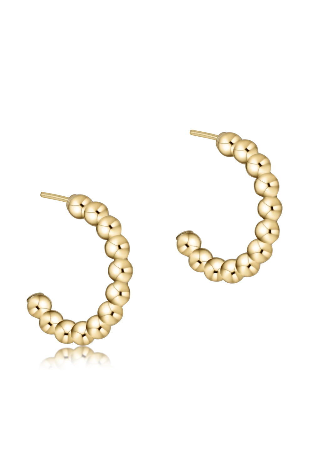 enewton: Beaded Classic 1" Post Hoop 3mm | Makk Fashions