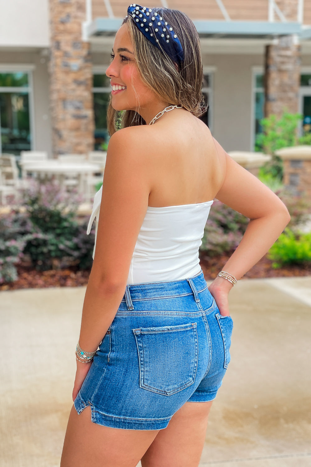 Cheer Me On Bow Tube Top - White | Makk Fashions