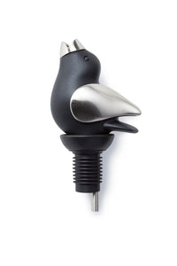 Chirpy Top Wine Pourer - Black/Chrome | Makk Fashions