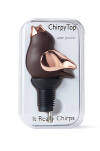 Chirpy Top Wine Pourer - Brown/Copper | Makk Fashions