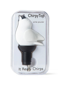 Chirpy Top Wine Pourer - White | Makk Fashions