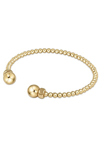 enewton: Classic 3mm Bead Cuff - Gold | Makk Fashions