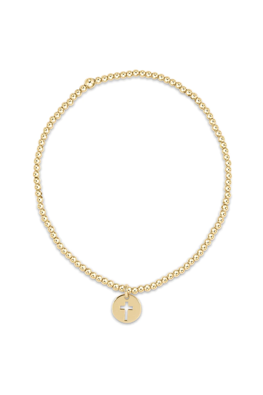 enewton: Classic Gold 2mm Bead Bracelet - Blessed Small Gold Disk | Makk Fashions