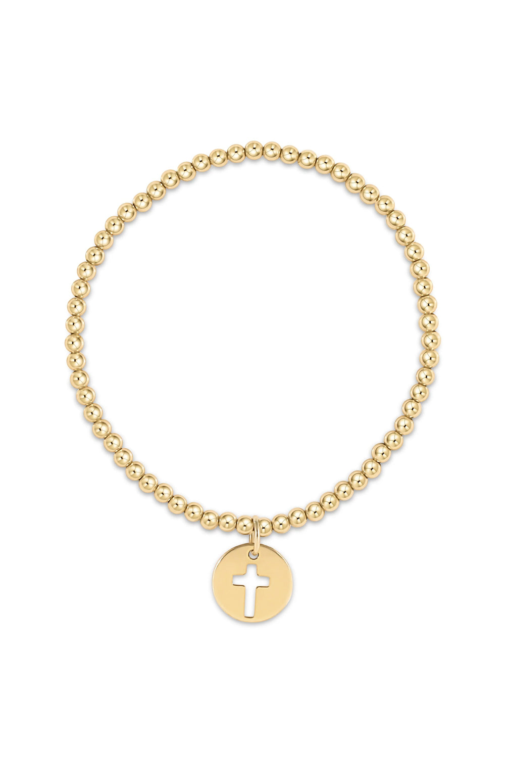 enewton: Classic Gold 3mm Bead Bracelet - Blessed Small Gold Disk | Makk Fashions