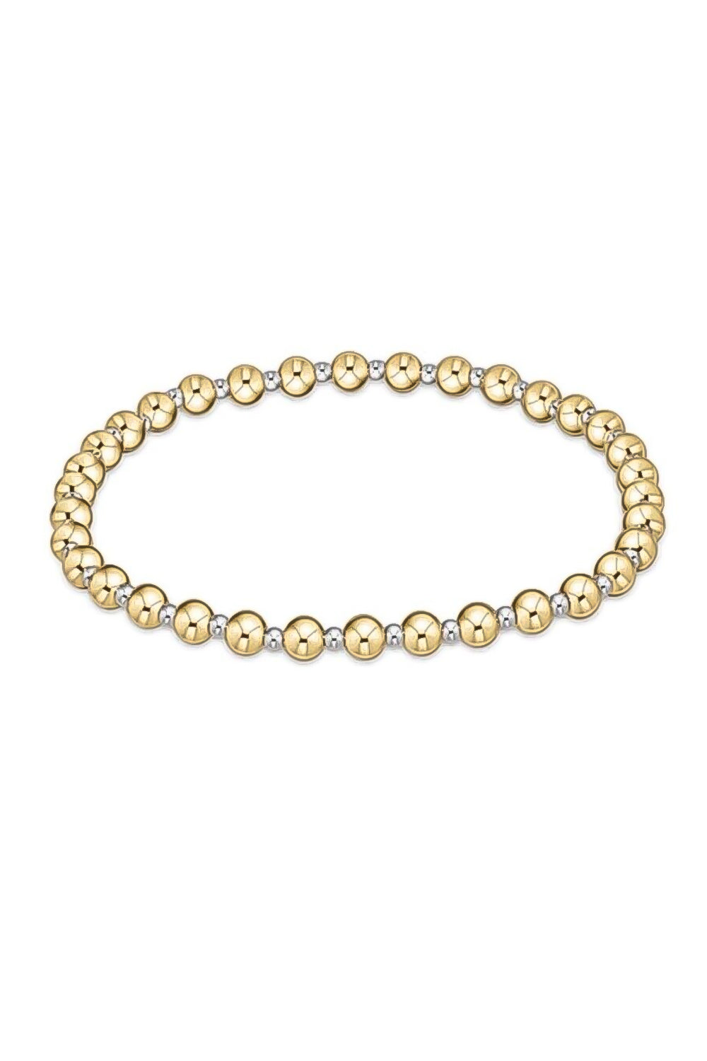 enewton: Classic Grateful Pattern 4mm Bead Bracelet - Mixed Metal | Makk Fashions