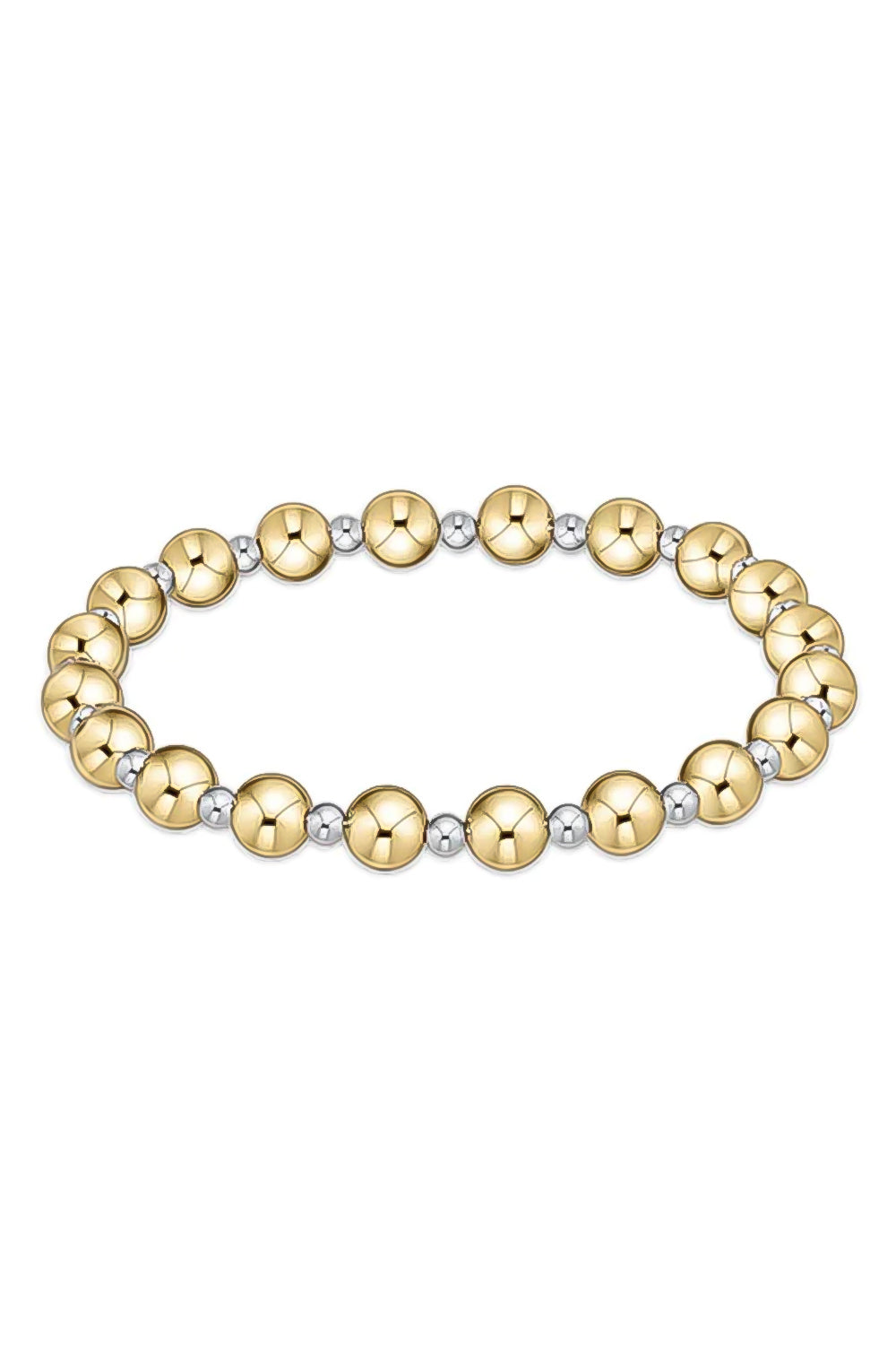 enewton: Classic Grateful Pattern 6mm Bead Bracelet - Mixed Metal | Makk Fashions
