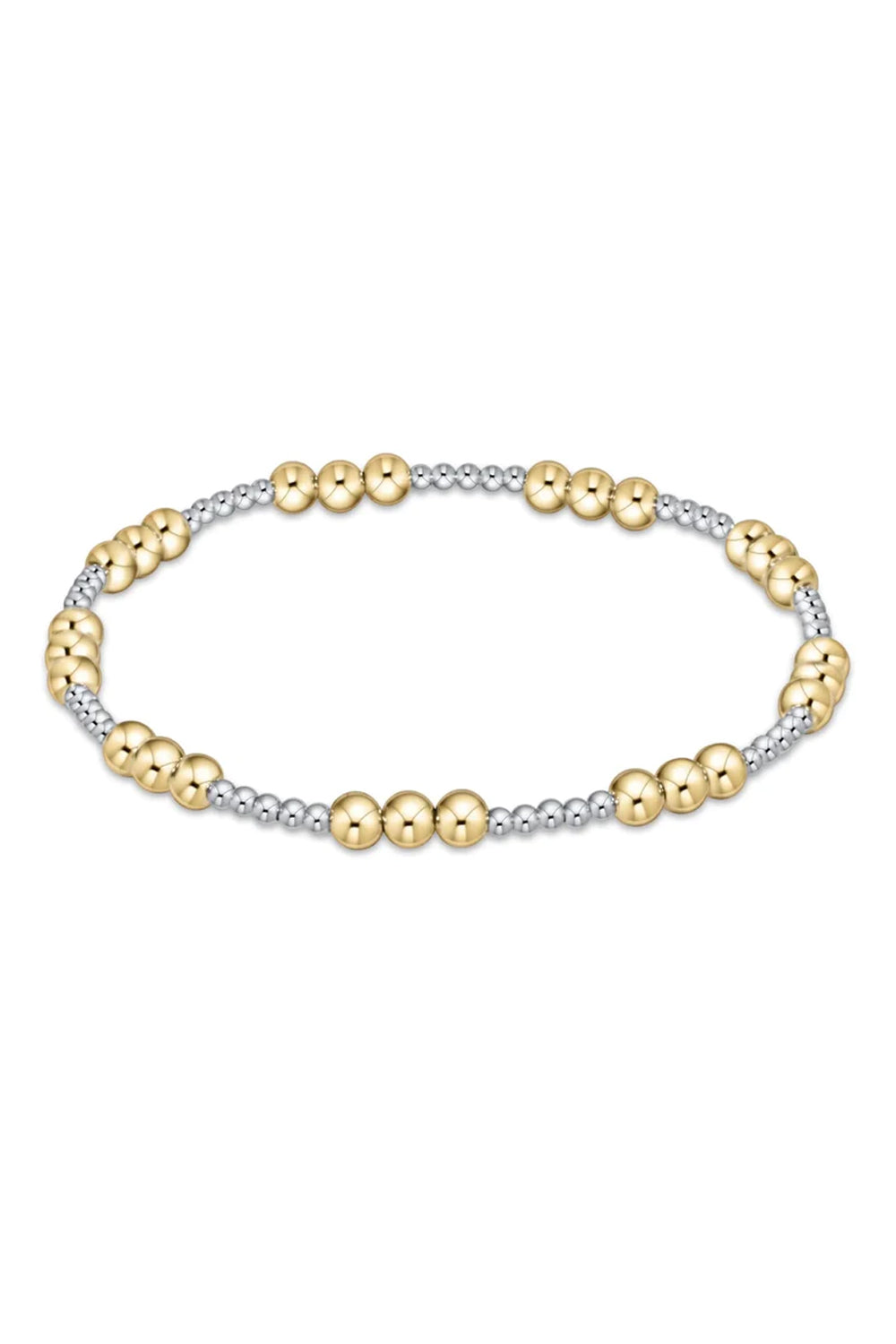 enewton: Classic Joy Pattern 4mm Bead Bracelet - Mixed Metal | Makk Fashions