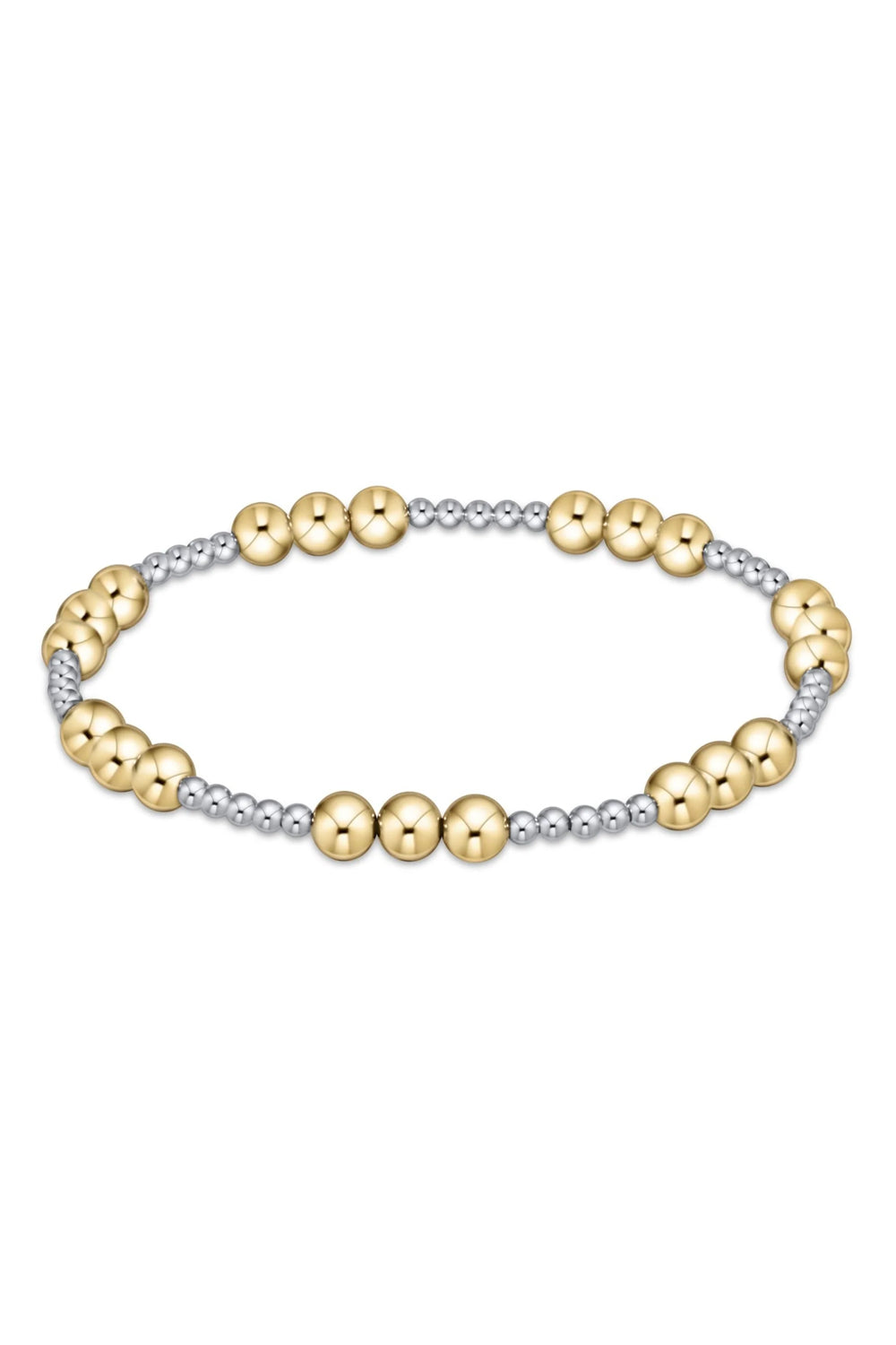 enewton: Classic Joy Pattern 5mm Bead Bracelet - Mixed Metal | Makk Fashions