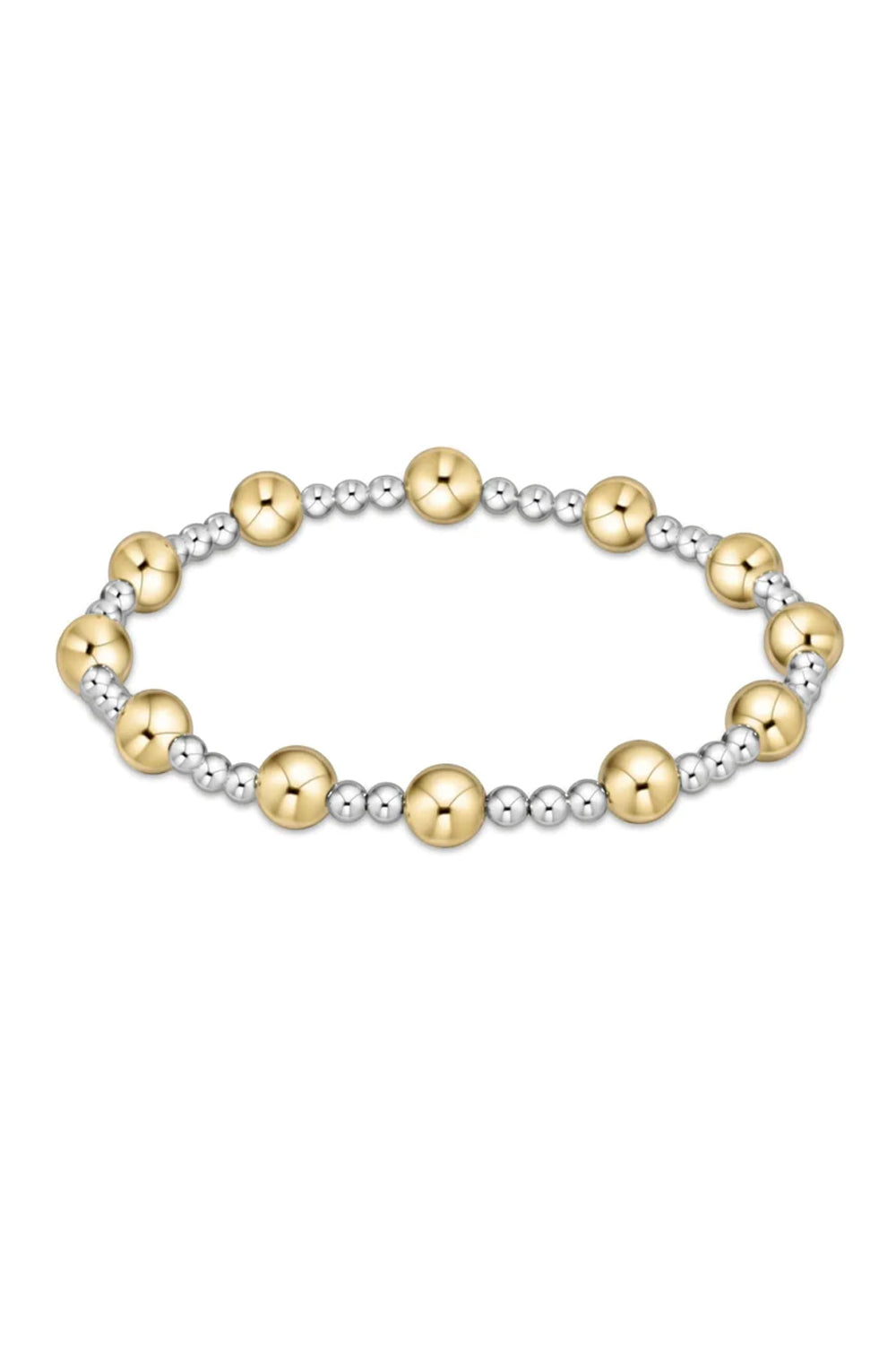 enewton: Classic Sincerity Pattern 6mm Bead Bracelet - Mixed Metal | Makk Fashions