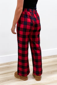 Cozy Dreams Plaid Pajama Pants - Red/Black | Makk Fashions